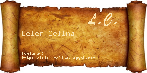 Leier Celina névjegykártya